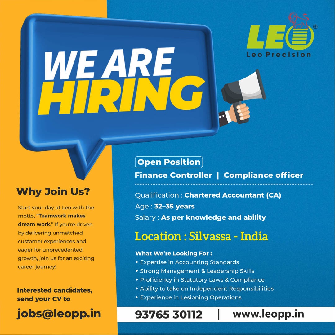 Open Position: Finance Controller | Compliance Officer - LEO Precision